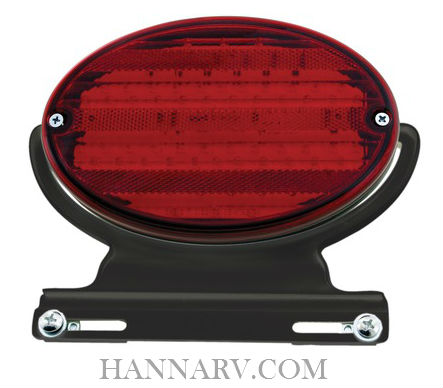 Diamond Group 52715 8 Inch Oval Stop/Tail/Turn Light with License Plate Holder